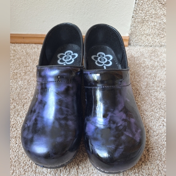 Sanita Purple Black Clogs Slip On Slip Resistant Womens Size Eur 41 - US 10 - Picture 5 of 8